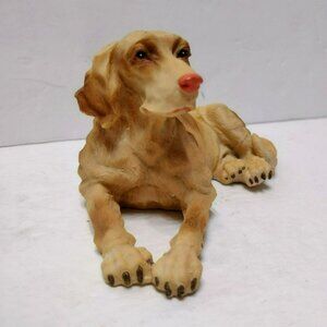 Vintage Lanky Yellow Labrador Retriever, Resin Dog Figurine Lab Setter Pointer